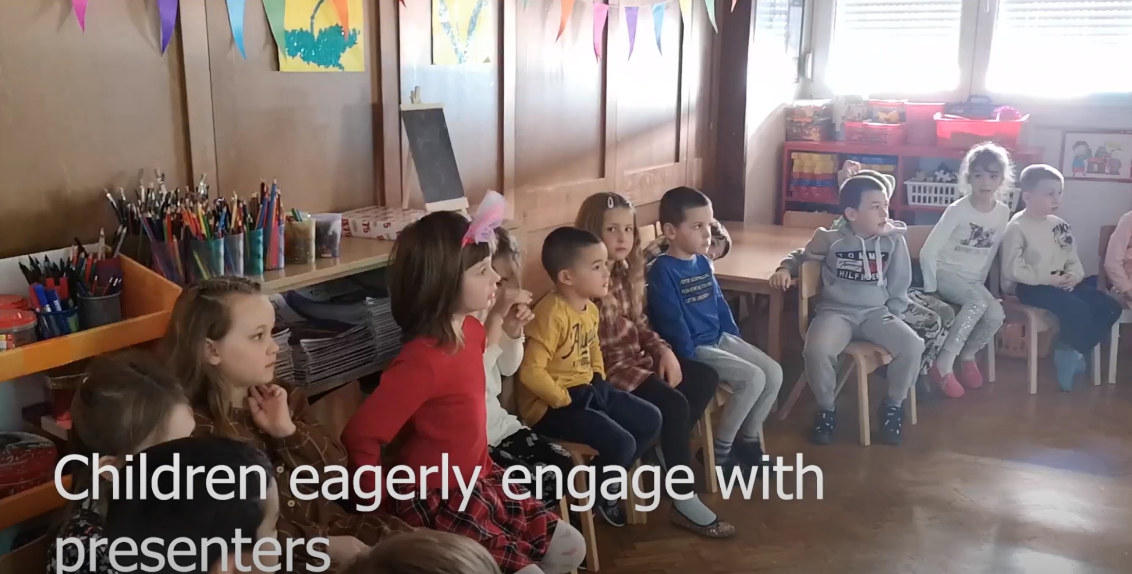 Montenegro Dolphin Watch Presenters Interacting With Preschool Children